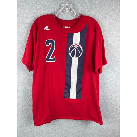Adidas Washington Wizards T Shirt Mens XL Red # Wall Short Sleeve NBA Basketball - Picture 1 of 8